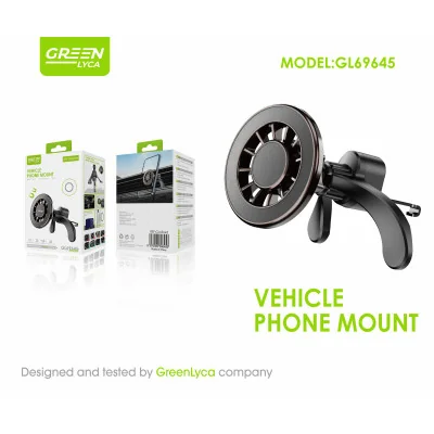 Soporte por ventilación de móvil magnetico para coche, rotación de 360°, Green Lyca GL69645